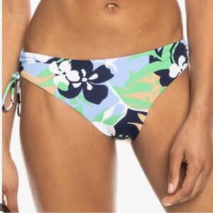 Roxy Printed Beach Classics Hipster Tie Side Bikini Bottom Vintage Indigo XL NWT